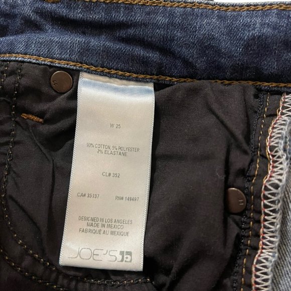 Joe's Jeans Women's Barb Cuff Mid Rise Crop Blue Jeans Size 25 Style 4500371793 - Picture 9 of 11